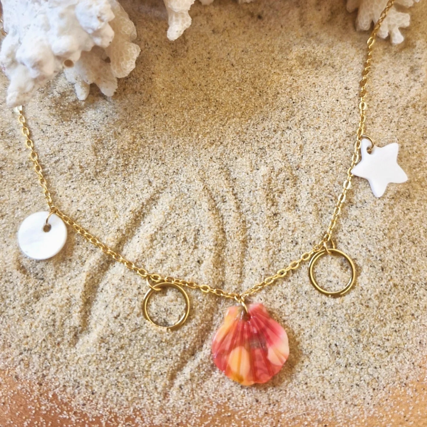 Collier Plage et coquillages